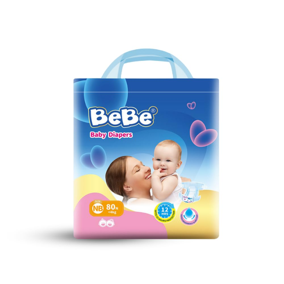 BeBe Baby Diaper Newborn 80 pieces NB