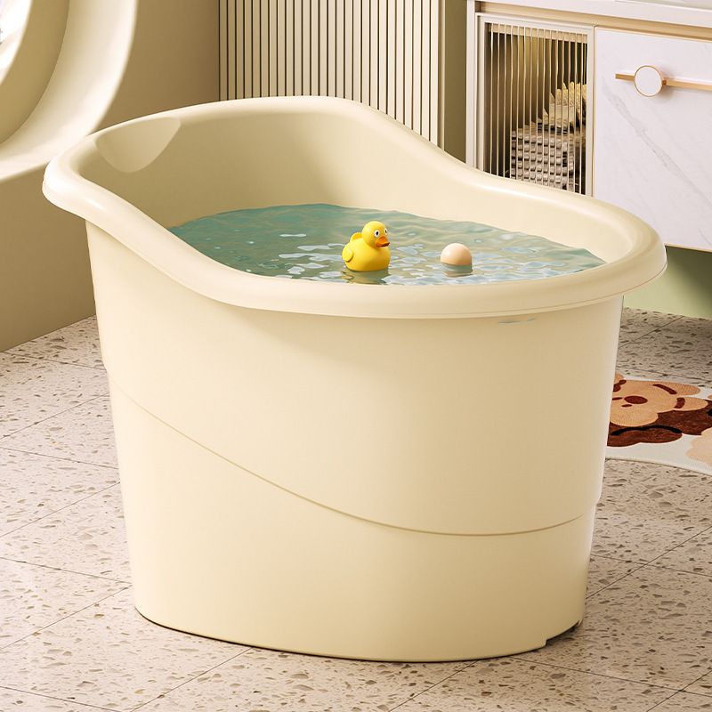Children's Thickened Bath Tub for Home Use, Extra-Large Bathtub for Kids and Infants, Full-Body Soaking Tub for Babies - Image 5